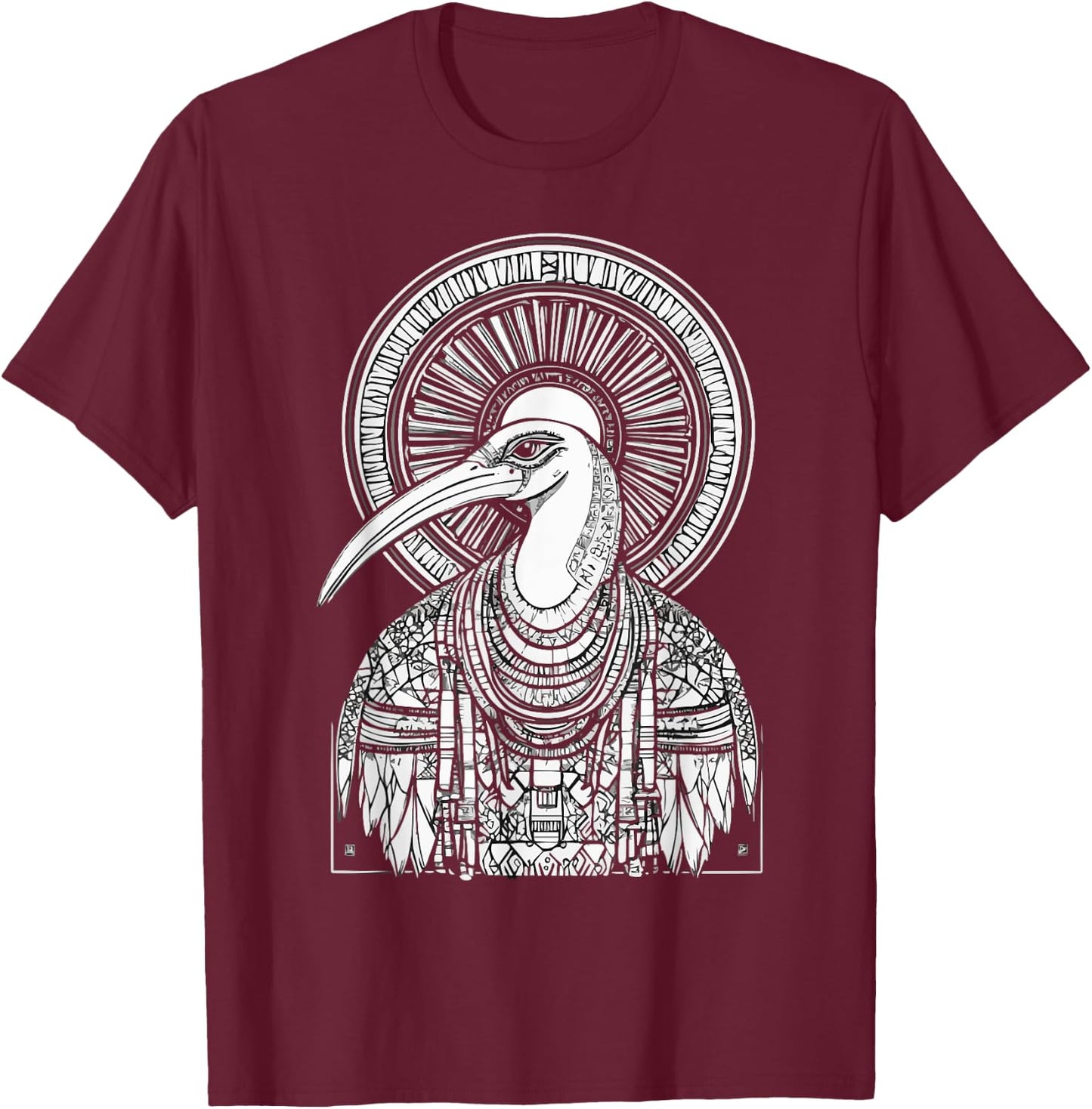 Thoth Egyptian God Egyptian Mythology Pyramid Ancient Egypt T-Shirt - T-Shirt | Maroon
