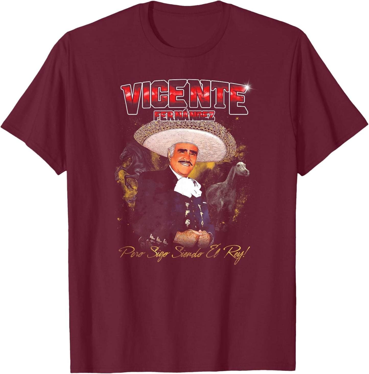 Mexican Legend Chente El Rey T-Shirt - T-Shirt | Maroon