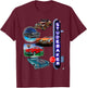 Classic Studebakers and the dealer sign that sold them T-Shirt - T-Shirt | Maroon