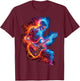 Skeleton Playing Guitar,Rock Star Shredding Guitar T-Shirt - T-Shirt | Maroon