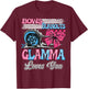 Burnouts or Bows Glamma Loves You Gender Reveal Party T-Shirt - T-Shirt | Maroon