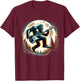 Sasquatch Bigfoot Playing Bass Guitar Full Moon Rockstar T-Shirt - T-Shirt | Maroon