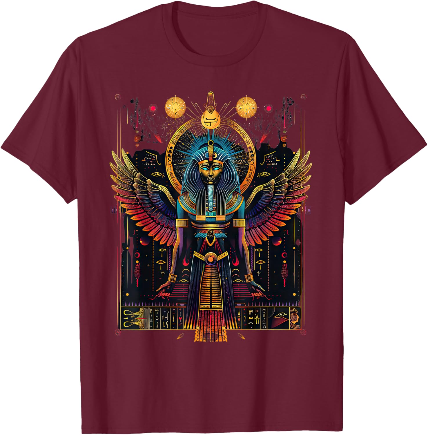 Ancient Egypt Mythology Egyptian Gods T-Shirt - T-Shirt | Maroon