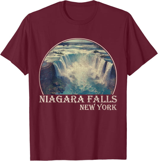 Niagara Falls New York NY T-Shirt - T-Shirt | Maroon