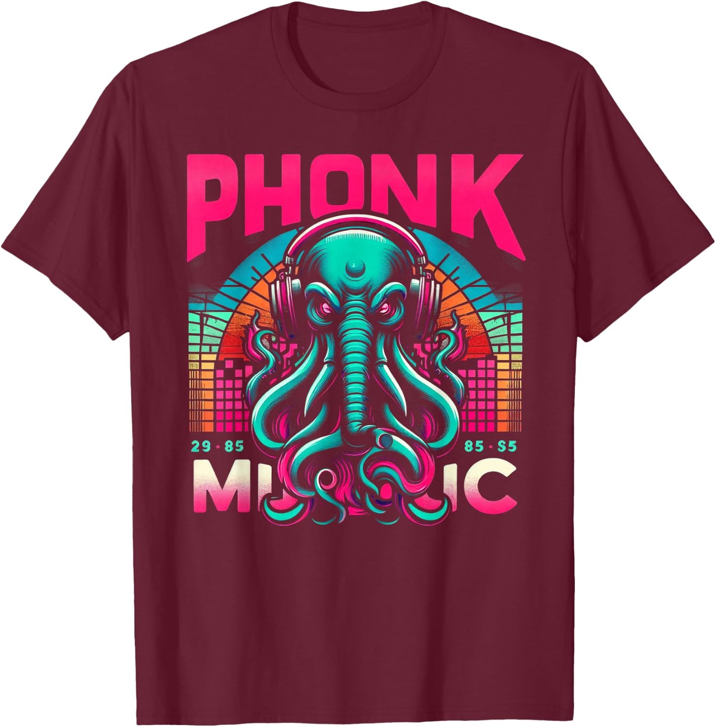 Certified Phonk Addict: No Cure T-Shirt - T-Shirt | Maroon
