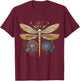 Dragonfly Steam Punk Insect Art Engineer Steampunk Dragonfly T-Shirt - T-Shirt | Maroon