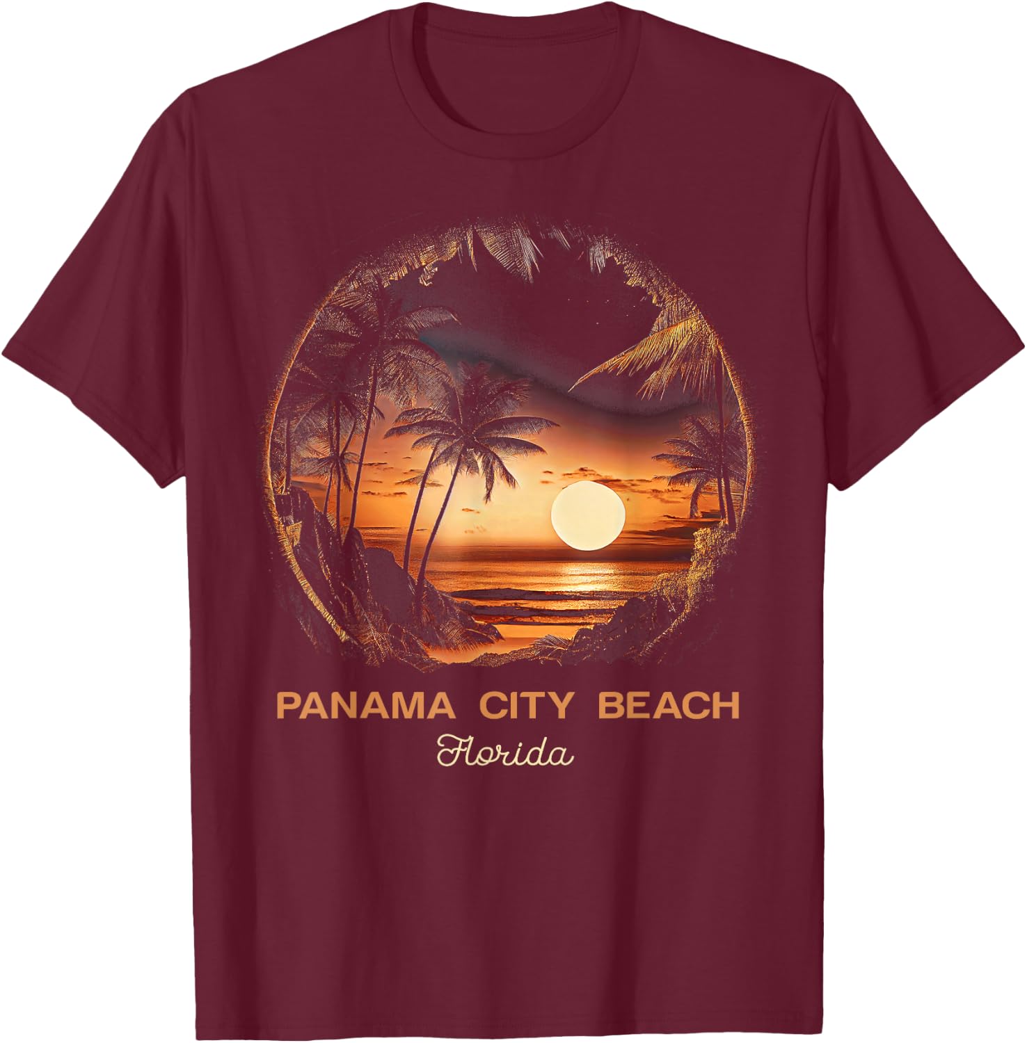 Panama City Beach Florida T-Shirt - T-Shirt | Maroon
