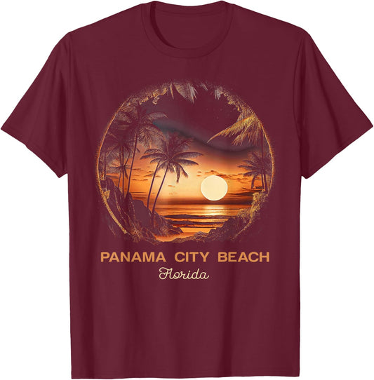 Panama City Beach Florida T-Shirt - T-Shirt | Maroon