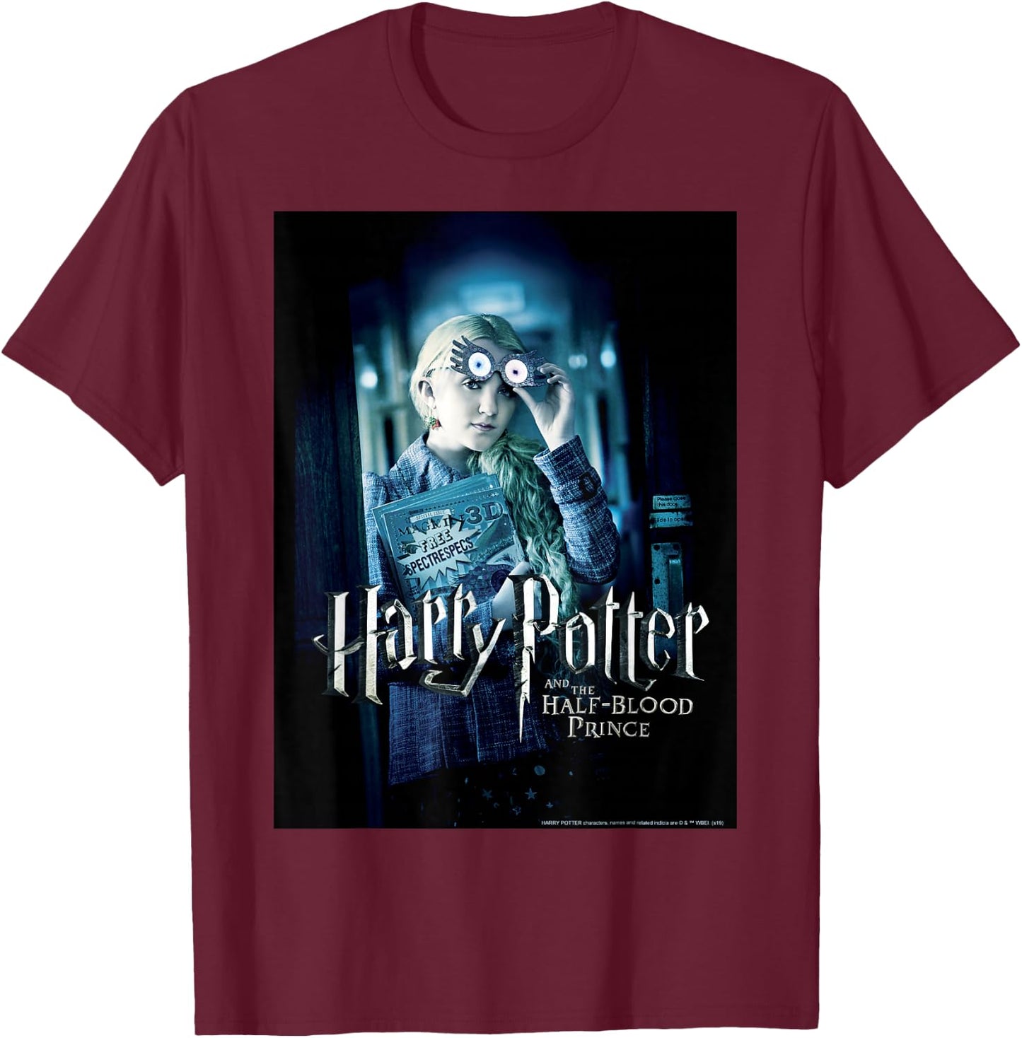 Harry Potter Half-Blood Prince Luna Lovegood Poster T-Shirt - T-Shirt | Maroon