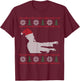 Zombie Santa Ugly Christmas T-Shirt - T-Shirt | Maroon