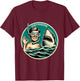 Stay Positive Shark Encounter Funny Sarcastic Snorkeling T-Shirt - T-Shirt | Maroon