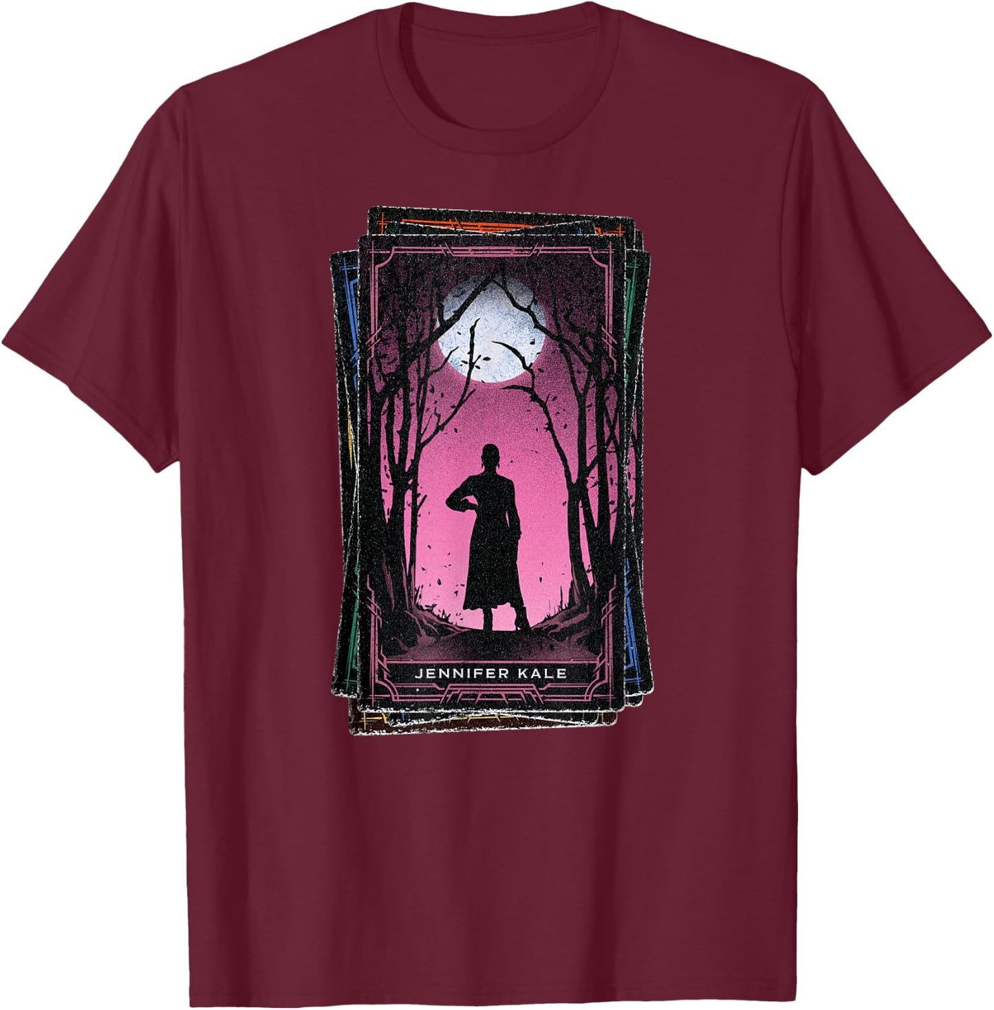 Marvel Agatha All Along Disney+ Jennifer Kale Tarot Card T-Shirt - T-Shirt | Maroon
