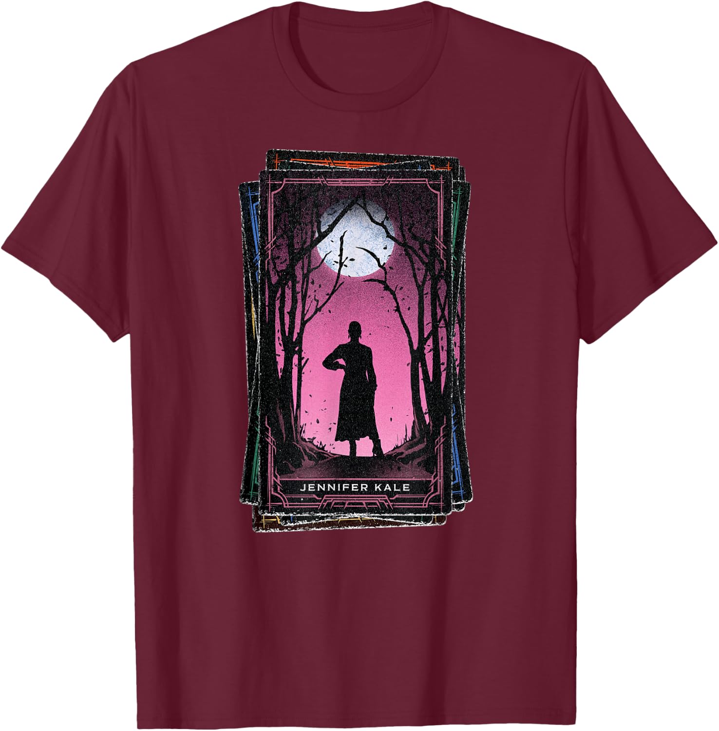 Marvel Agatha All Along Disney+ Jennifer Kale Tarot Card T-Shirt - T-Shirt | Maroon