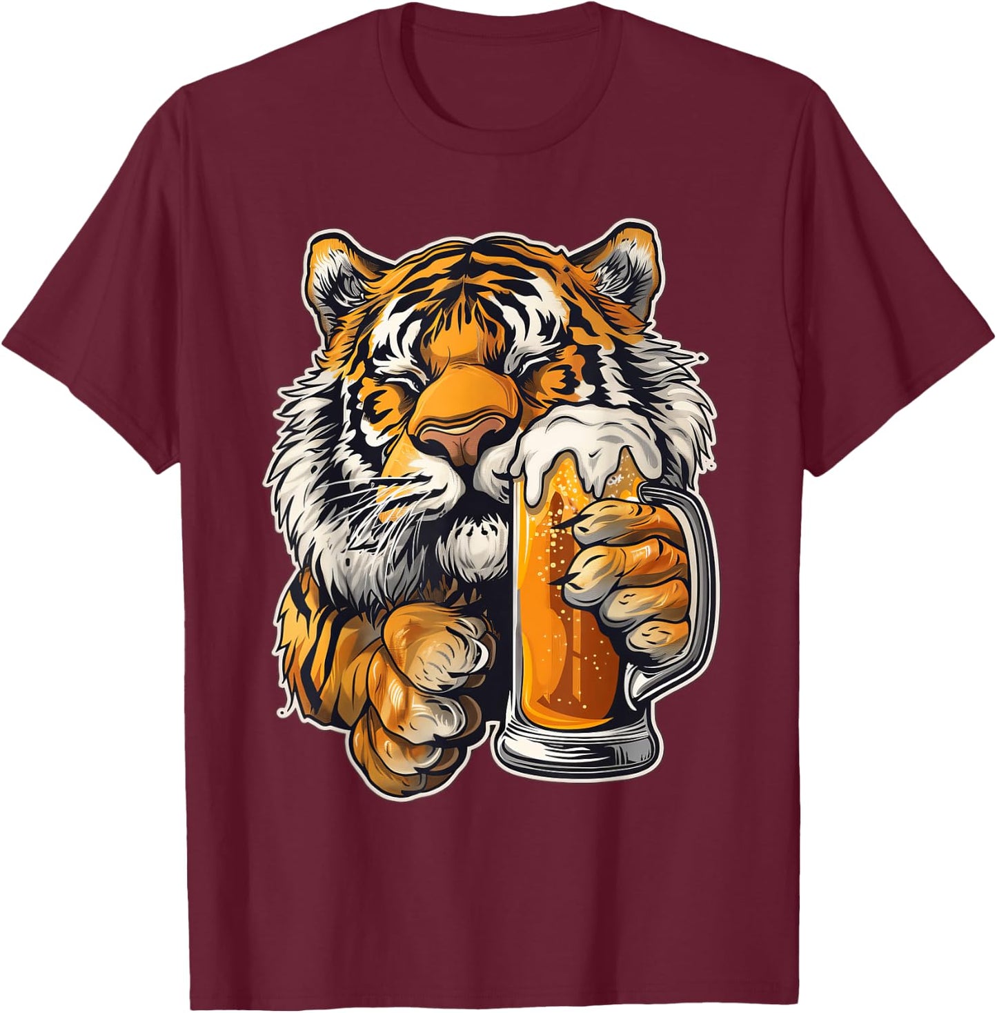 Tiger Beer T-Shirt - T-Shirt | Maroon