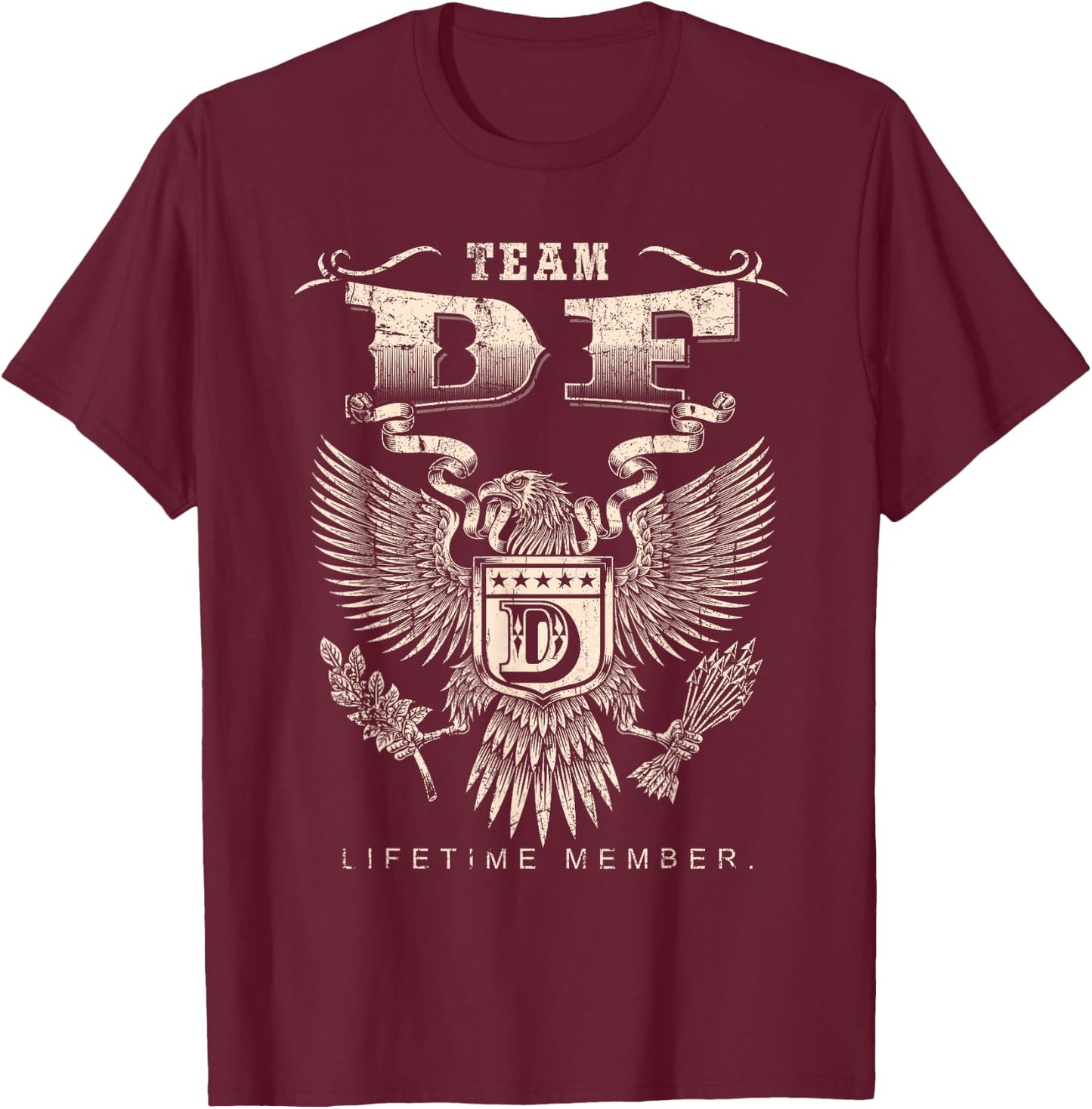Team Df Lifetime Member - Df Name T-Shirt - T-Shirt | Maroon