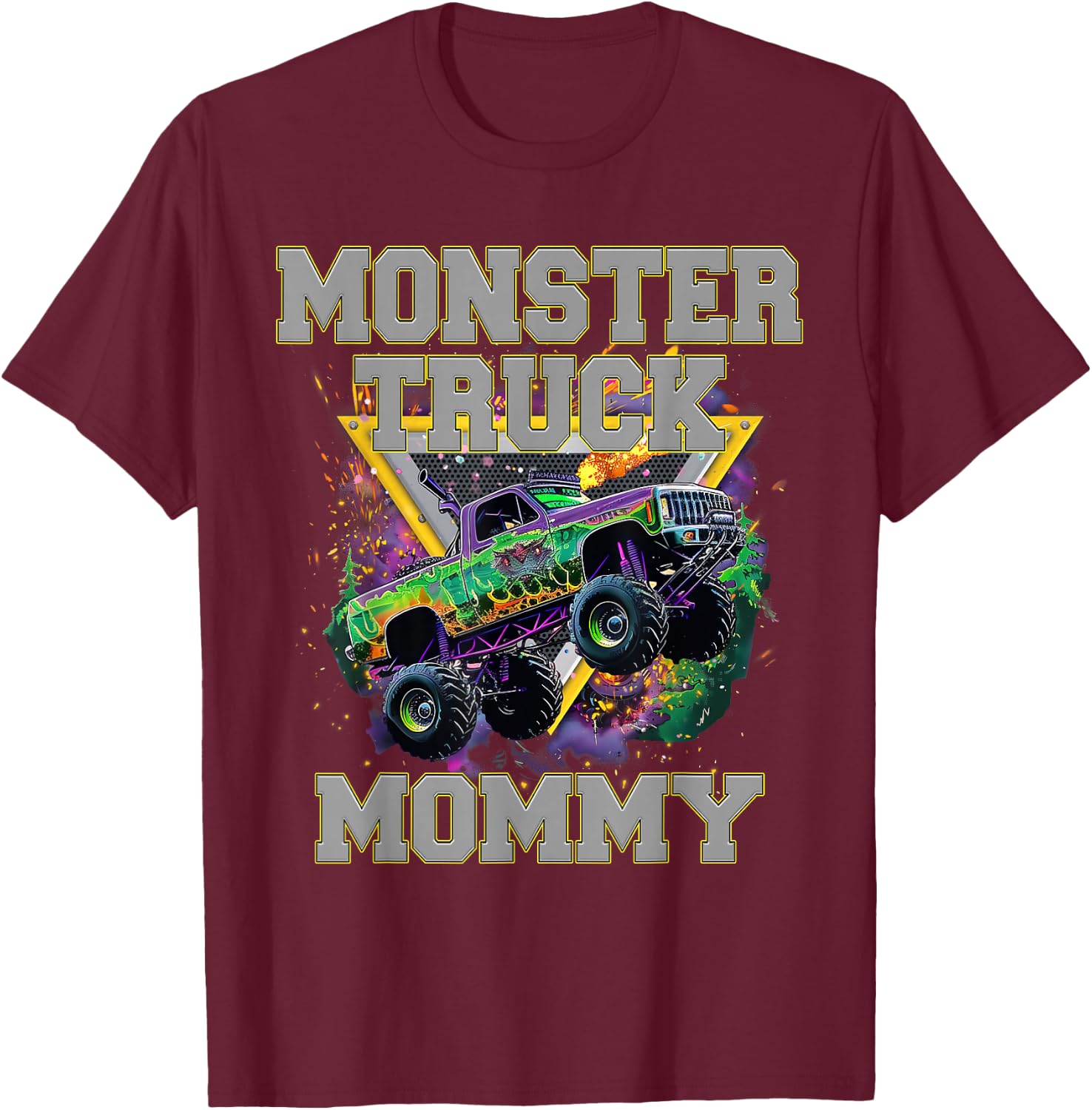Monster Truck Mommy Monster Truck Are My Jam Truck Lovers T-Shirt - T-Shirt | Maroon