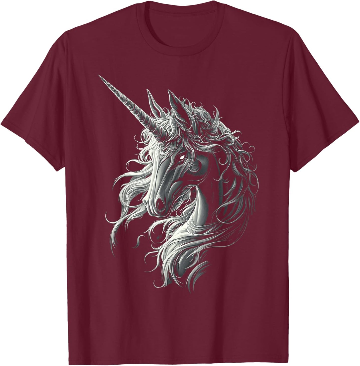 Unicorn Mythical Graphic Fantasy Art Unicorn T-Shirt - T-Shirt | Maroon