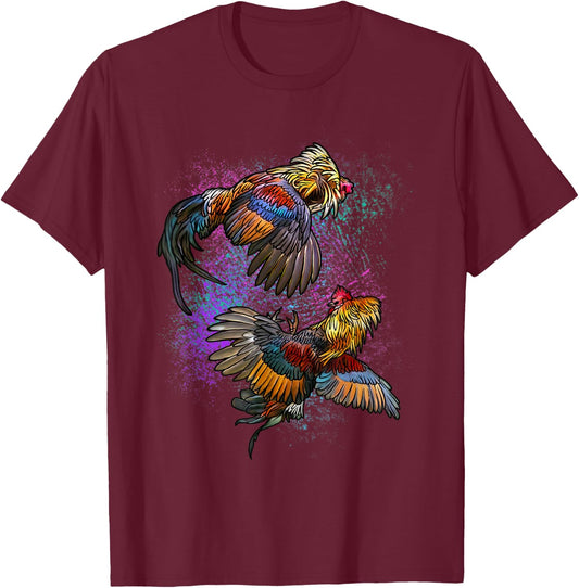 Peleas De Gallos Cockfighter Game Fowl Cockfighting Rooster T-Shirt - T-Shirt | Maroon