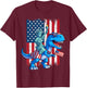 Dino Statue Of Liberty 4th Of July TRex American Flag Boys T-Shirt - T-Shirt | Maroon