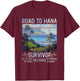 RJC Road to Hana Survivor Maui Hawaii Trip Adventure T-Shirt - T-Shirt | Maroon