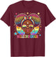 Hello 3rd Grade Black Messy Bun Girls Kids Back To School T-Shirt - T-Shirt | Maroon