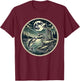 Halloween Skeleton Fishing Costume Fisherman Men Boys Kids T-Shirt - T-Shirt | Maroon