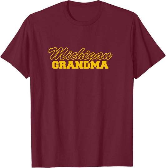 University of Michigan Wolverines U of M Grandma T-Shirt - T-Shirt | Maroon