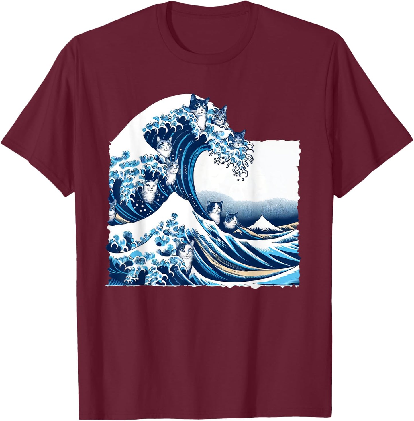 Blue Cats Wave For Kamala Funny Cat Owners Kamala Harris Men Women T-Shirt - T-Shirt | Maroon