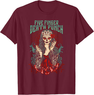 5FDP - Lady Muerte T-Shirt - T-Shirt | Maroon