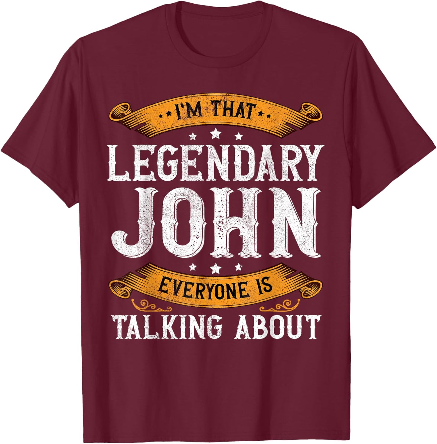 John Personal Name Funny John First Name T-Shirt - T-Shirt | Maroon