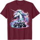 Monster Truck Unicorn Birthday Party Monster Truck T-Shirt - T-Shirt | Maroon