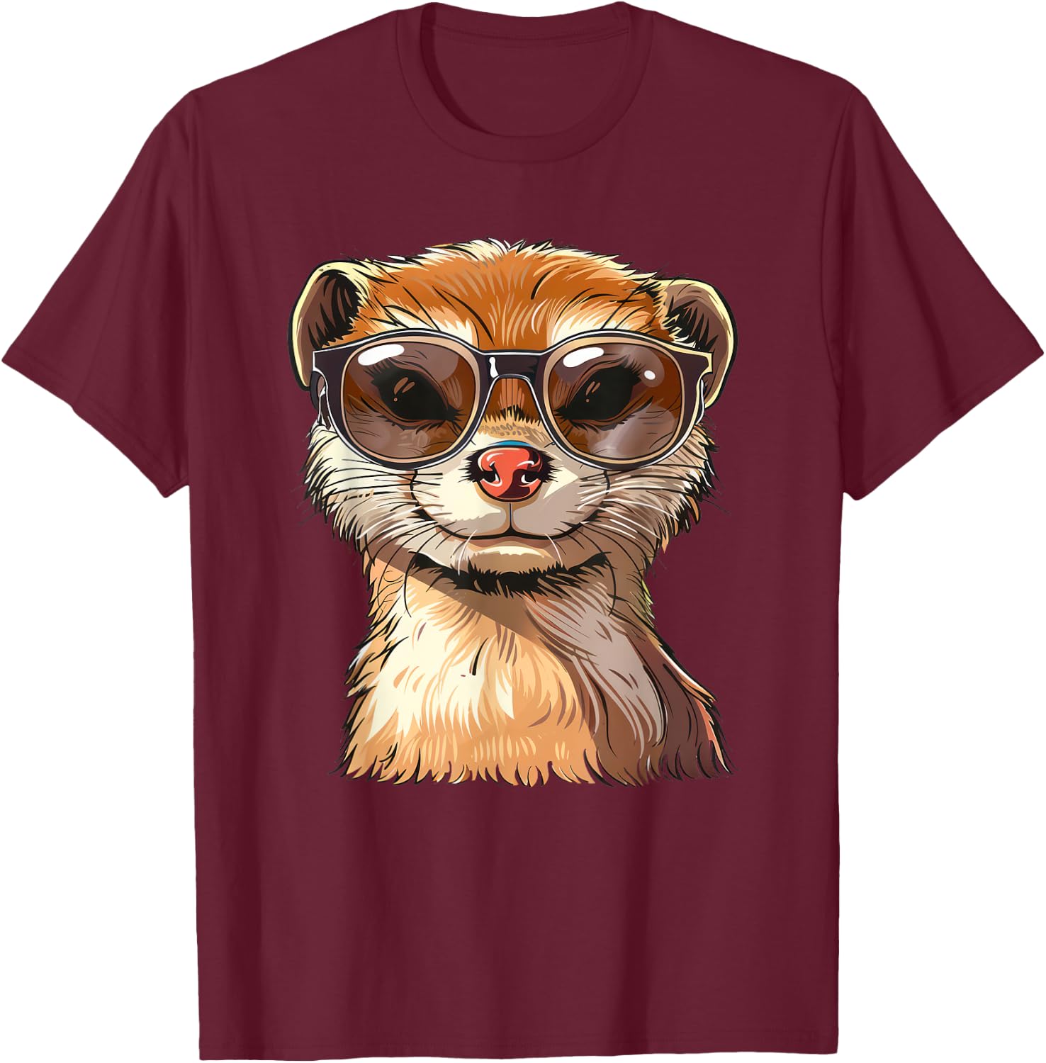 Mongoose Sunglasses T-Shirt - T-Shirt | Maroon