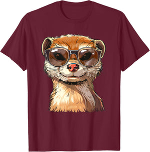 Mongoose Sunglasses T-Shirt - T-Shirt | Maroon