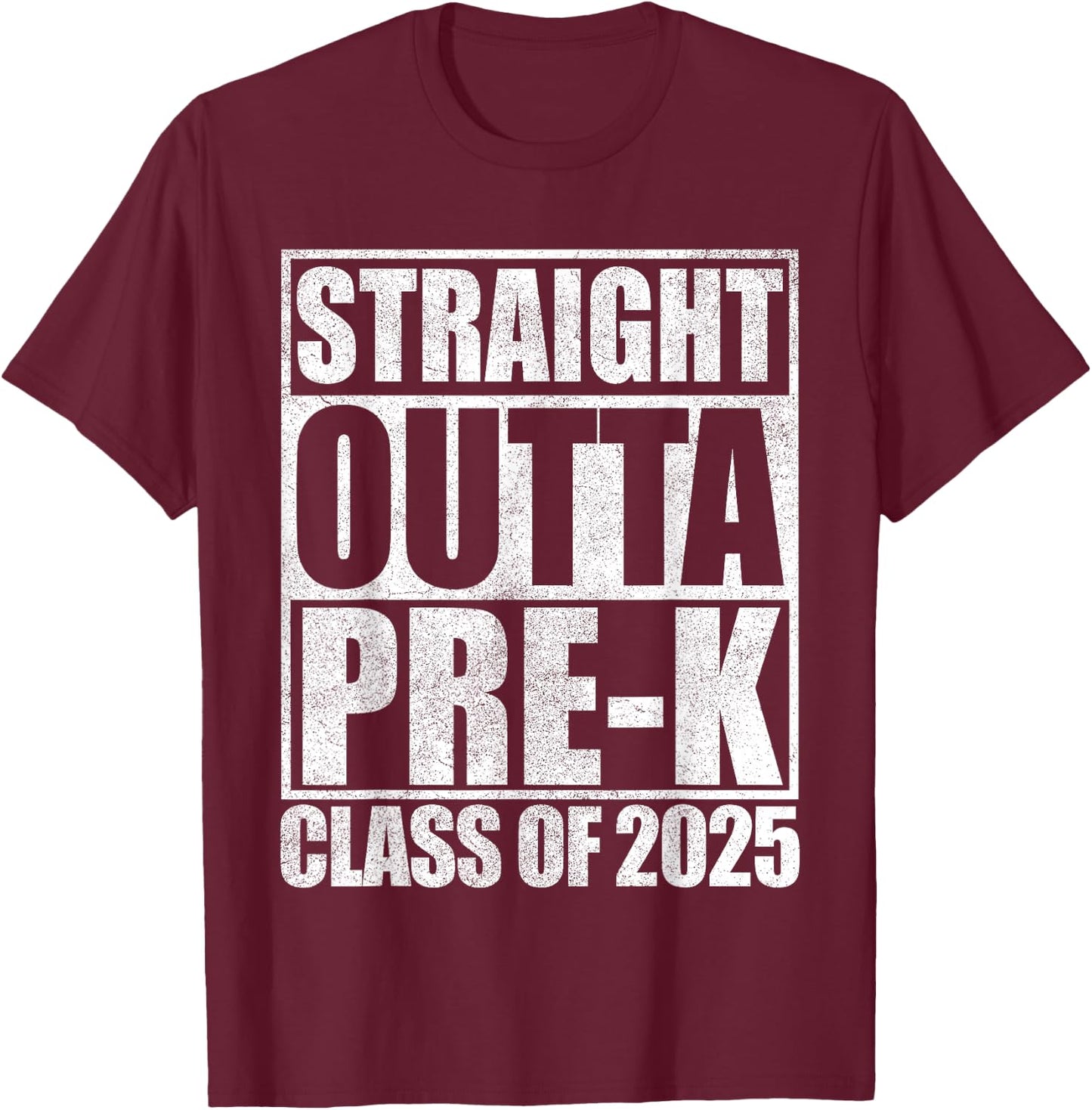 Pre-k Graduation Shirt For Boys, Straight Outta Pre-k T-Shirt - T-Shirt | Maroon