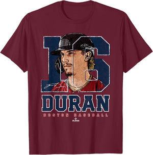Silhouette Jarren Duran Boston MLBPA T-Shirt - T-Shirt | Maroon