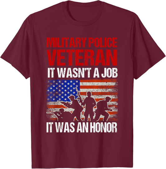 Military police veteran T-Shirt - T-Shirt | Maroon