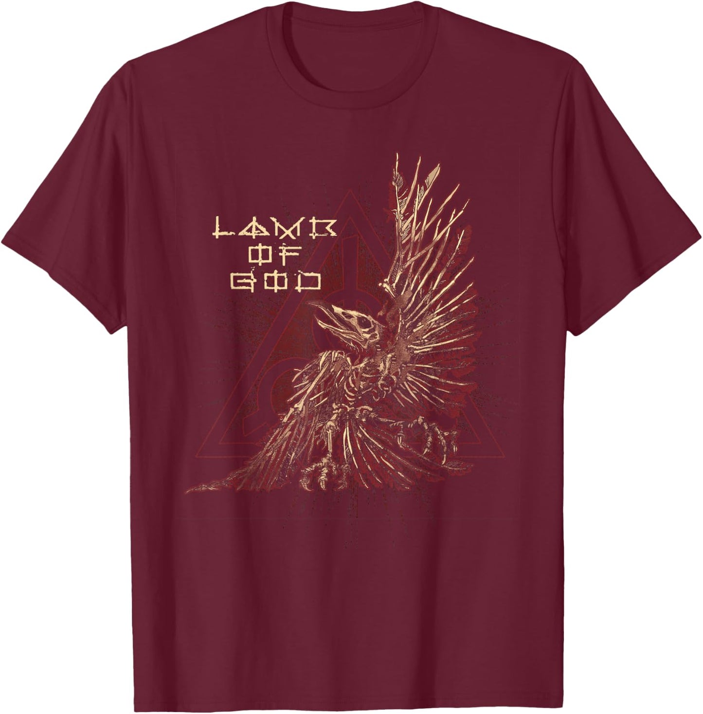 Lamb of God Duo Chrome Bird T-Shirt - T-Shirt | Maroon