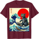Catzilla Cat Japanese Art Funny Cat Gifts Women Kid T-Shirt - T-Shirt | Maroon