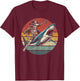 Skeleton Rodeo Shark Funny Vintage Skeleton Riding Shark T-Shirt - T-Shirt | Maroon
