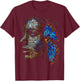 Butterfly Fantasy - Artwork Animal Butterfly T-Shirt - T-Shirt | Maroon