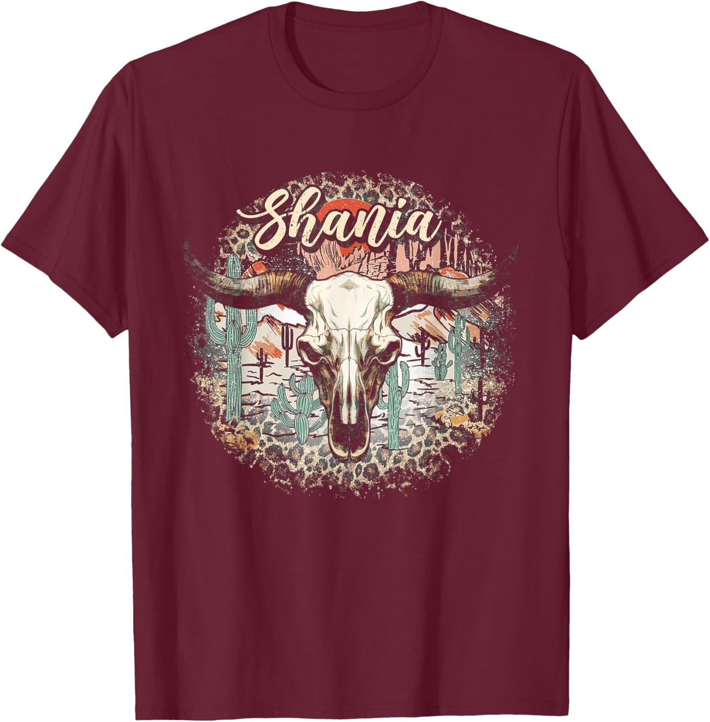 I Love Shania Vintage First Name Outfits Pride Name Happily T-Shirt - T-Shirt | Maroon