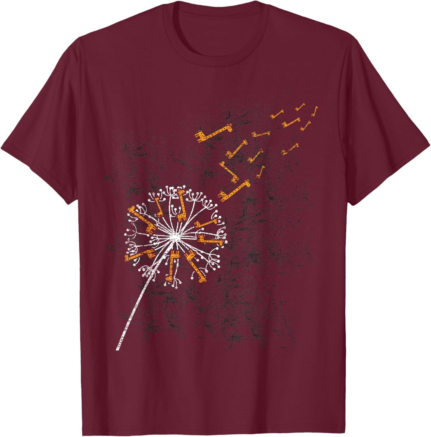 Dandelion Giraffe T-Shirt - T-Shirt | Maroon