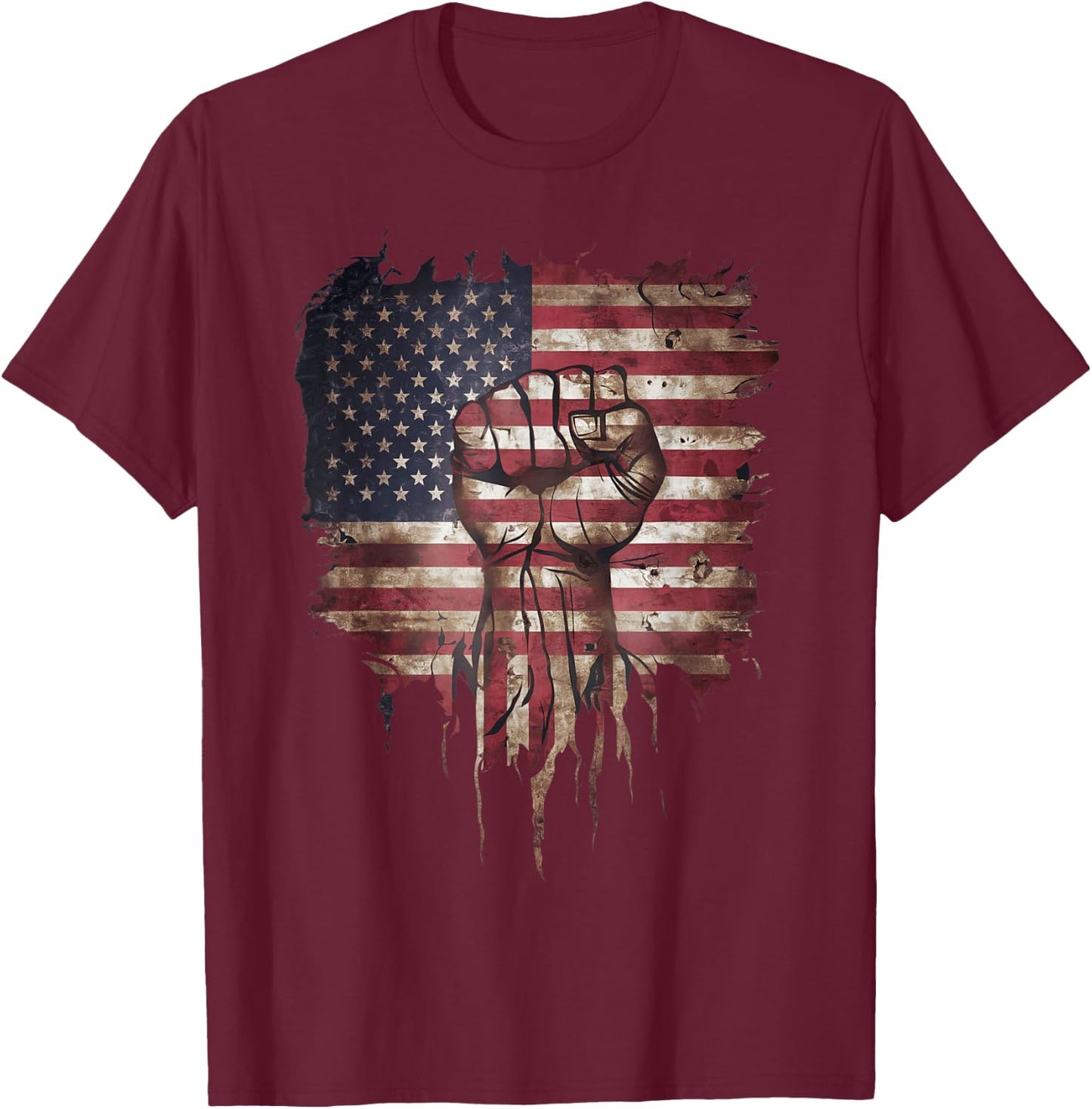 United We Stand Patriotic Gift USA Flag T-Shirt - T-Shirt | Maroon