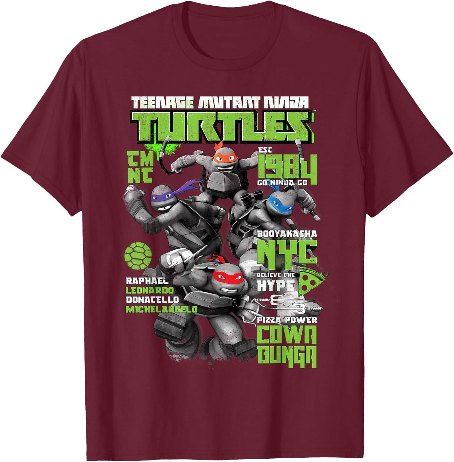 Teenage Mutant Ninja Turtles Magazine Cover T-Shirt - T-Shirt | Maroon