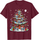 Group Santa Reindeer Elf Elephants On Christmas Tree T-Shirt - T-Shirt | Maroon