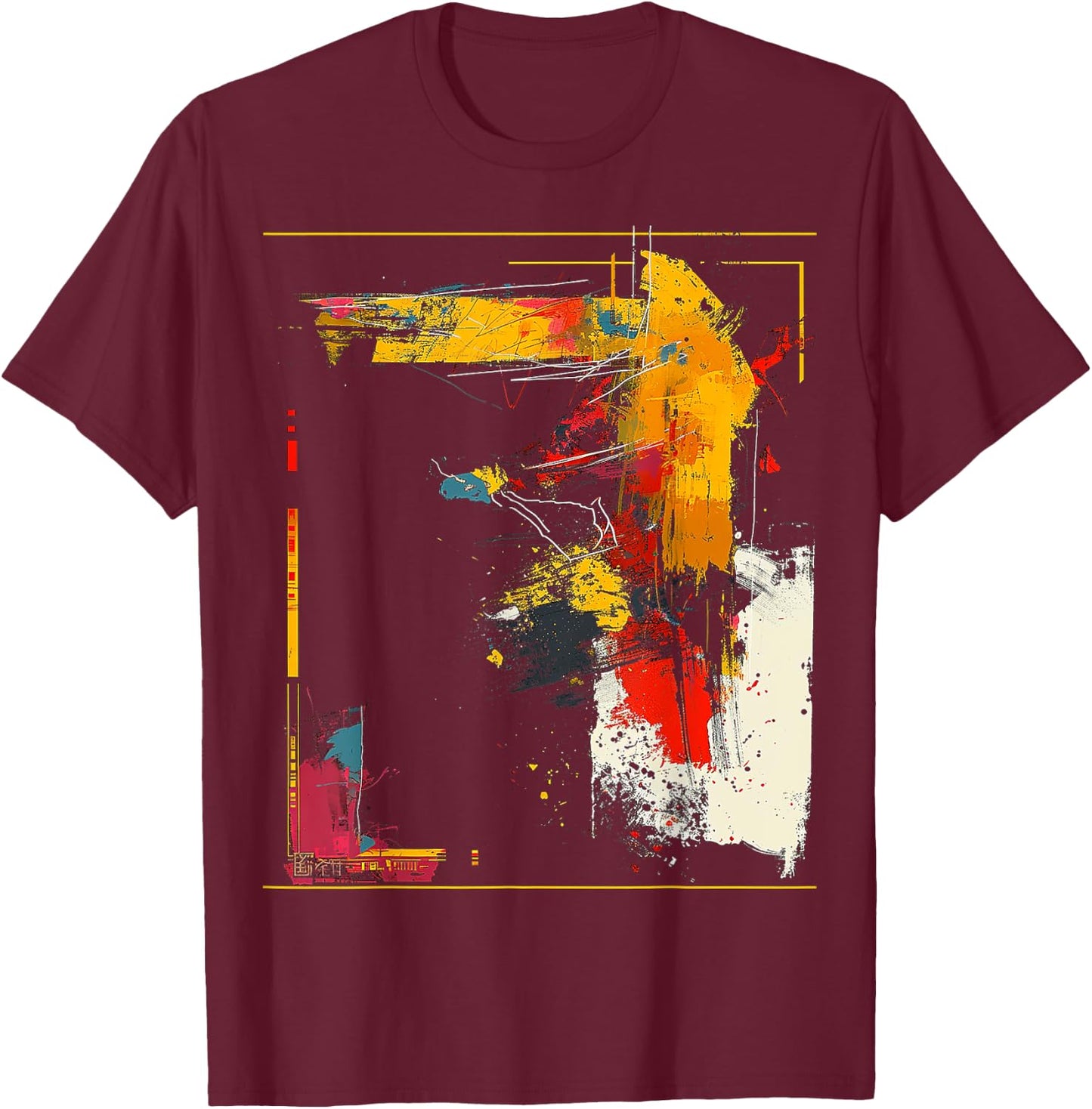 Graphic Art Art T-Shirt - T-Shirt | Maroon