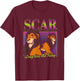 Disney Villains Scar Long Live The King 90s Collage Portrait T-Shirt - T-Shirt | Maroon