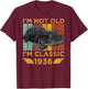 I'm Not Old I'm Classic 1936 Retro Car Vintage Birthday Gift T-Shirt - T-Shirt | Maroon