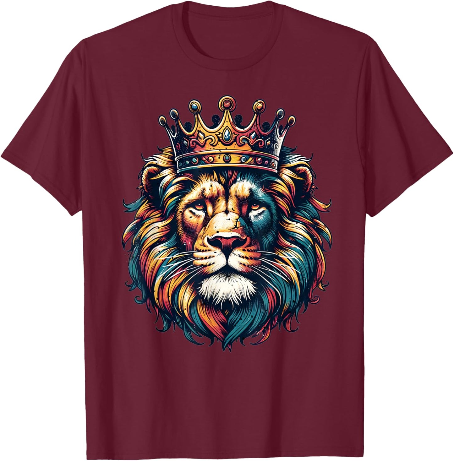 (2 SIDED) Lion of Judah Hebrew Black Israelite Bible Verses T-Shirt - T-Shirt | Maroon