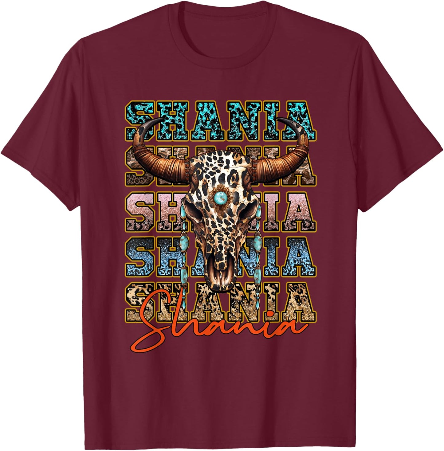 Love Shania First Name Personalized Team Shania Family Pride T-Shirt - T-Shirt | Maroon